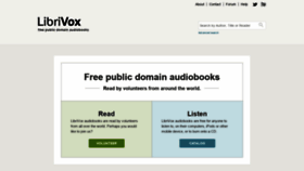What Librivox.org website looked like in 2022 (4 years ago)