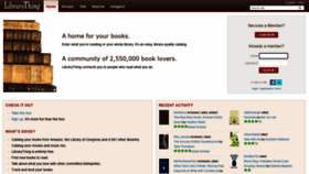 What Librarything.com website looked like in 2022 (2 years ago)