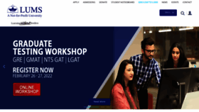 What Lums.edu.pk website looked like in 2022 (2 years ago)