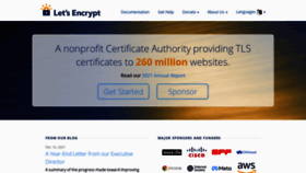 What Letsencrypt.org website looked like in 2022 (2 years ago)