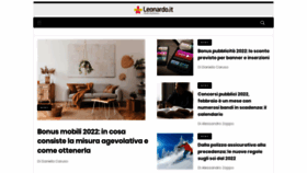 What Leonardo.it website looked like in 2022 (4 years ago)