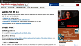 What Law.cornell.edu website looked like in 2022 (2 years ago)