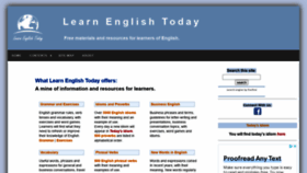 What Learn-english-today.com website looked like in 2022 (2 years ago)