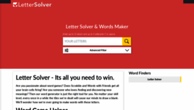 What Lettersolver.com website looked like in 2022 (2 years ago)