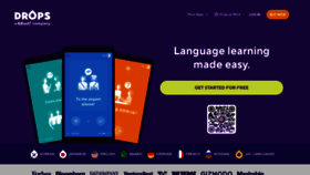 What Languagedrops.com website looked like in 2022 (2 years ago)