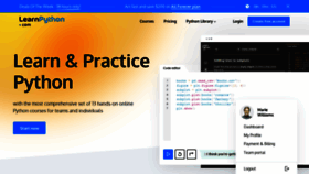 What Learnpython.com website looked like in 2022 (2 years ago)