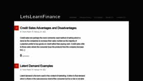 What Letslearnfinance.com website looked like in 2022 (2 years ago)