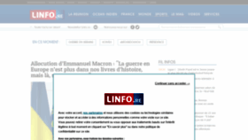 What Linfo.re website looked like in 2022 (3 years ago)