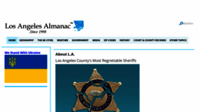What Laalmanac.com website looked like in 2022 (2 years ago)