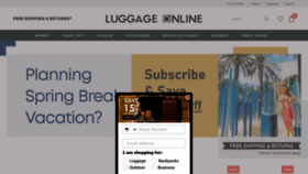 What Luggageonline.com website looked like in 2022 (2 years ago)