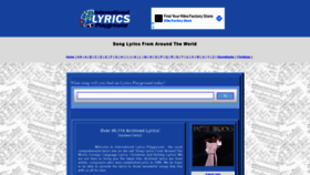 What Lyricsplayground.com website looked like in 2022 (2 years ago)