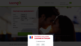What Lusomeet.fr website looked like in 2022 (3 years ago)