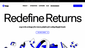 What Loopreturns.com website looked like in 2022 (2 years ago)