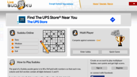 What Livesudoku.com website looked like in 2022 (2 years ago)