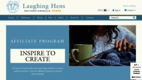 What Laughinghens.com website looked like in 2022 (2 years ago)