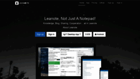 What Leanote.com website looked like in 2022 (2 years ago)