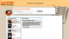 What Lyrster.com website looked like in 2022 (2 years ago)