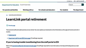 What Learnlink.sa.edu.au website looked like in 2022 (2 years ago)