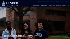 What Lander.edu website looked like in 2022 (1 year ago)