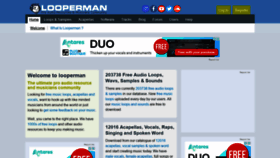 What Looperman.com website looked like in 2022 (1 year ago)