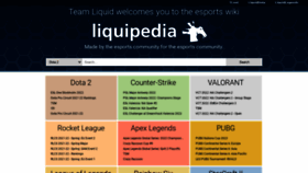What Liquipedia.net website looked like in 2022 (3 years ago)