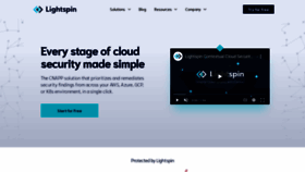 What Lightspin.io website looked like in 2022 (1 year ago)