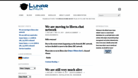 What Lunar-linux.org website looked like in 2022 (1 year ago)