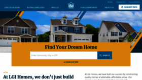 What Lgihomes.com website looked like in 2022 (1 year ago)
