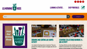 What Learning4kids.net website looked like in 2022 (1 year ago)