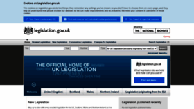 What Legislation.gov.uk website looked like in 2022 (1 year ago)