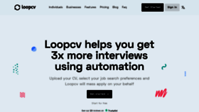 What Loopcv.pro website looked like in 2022 (1 year ago)