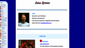What Lenagames.com website looked like in 2022 (1 year ago)