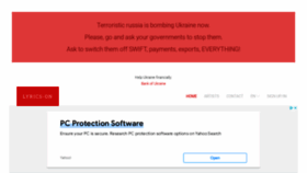 What Lyrics-on.net website looked like in 2022 (3 years ago)