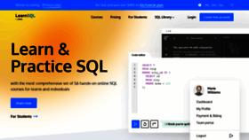 What Learnsql.com website looked like in 2022 (1 year ago)