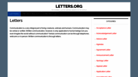 What Letters.org website looked like in 2022 (1 year ago)