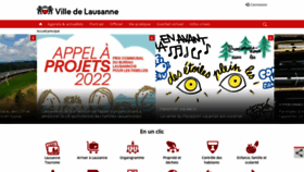 What Lausanne.ch website looked like in 2022 (4 years ago)