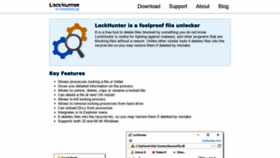 What Lockhunter.com website looked like in 2022 (1 year ago)