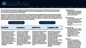 What Legiscan.com website looked like in 2022 (1 year ago)