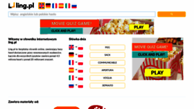What Ling.pl website looked like in 2022 (3 years ago)