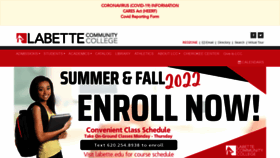 What Labette.edu website looked like in 2022 (1 year ago)