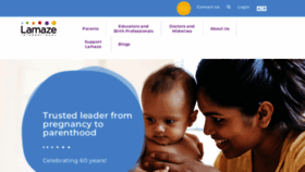 What Lamaze.org website looked like in 2022 (1 year ago)