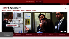 What Lewisu.edu website looked like in 2022 (3 years ago)