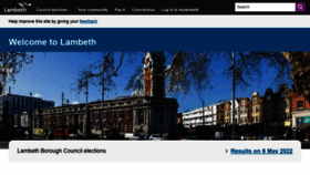 What Lambeth.gov.uk website looked like in 2022 (1 year ago)