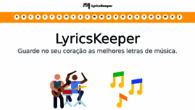 What Lyricskeeper.com.br website looked like in 2022 (1 year ago)