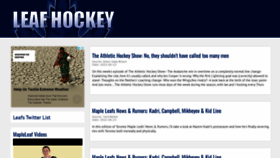 What Leafhockey.com website looked like in 2022 (1 year ago)