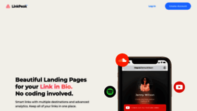 What Linkpeak.io website looked like in 2022 (1 year ago)