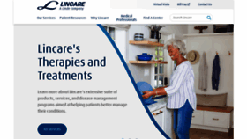 What Lincare.com website looked like in 2022 (1 year ago)