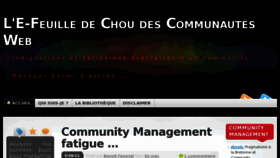 What Le-community-manager.fr website looked like in 2011 (12 years ago)