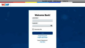 What Login.wowway.com website looked like in 2022 (1 year ago)