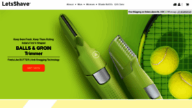 What Letsshave.com website looked like in 2022 (1 year ago)